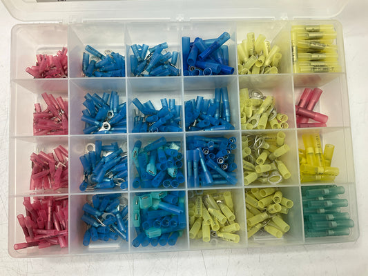 WVE ST248K 650 Pieces Heat Shrink Terminal Assortment Kit