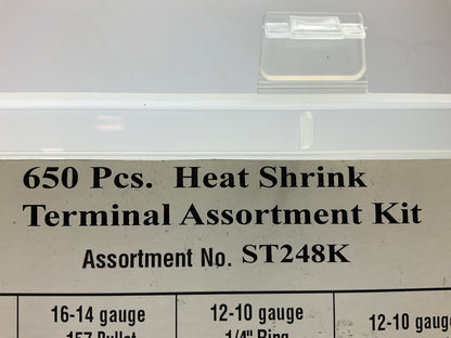 WVE ST248K 650 Pieces Heat Shrink Terminal Assortment Kit