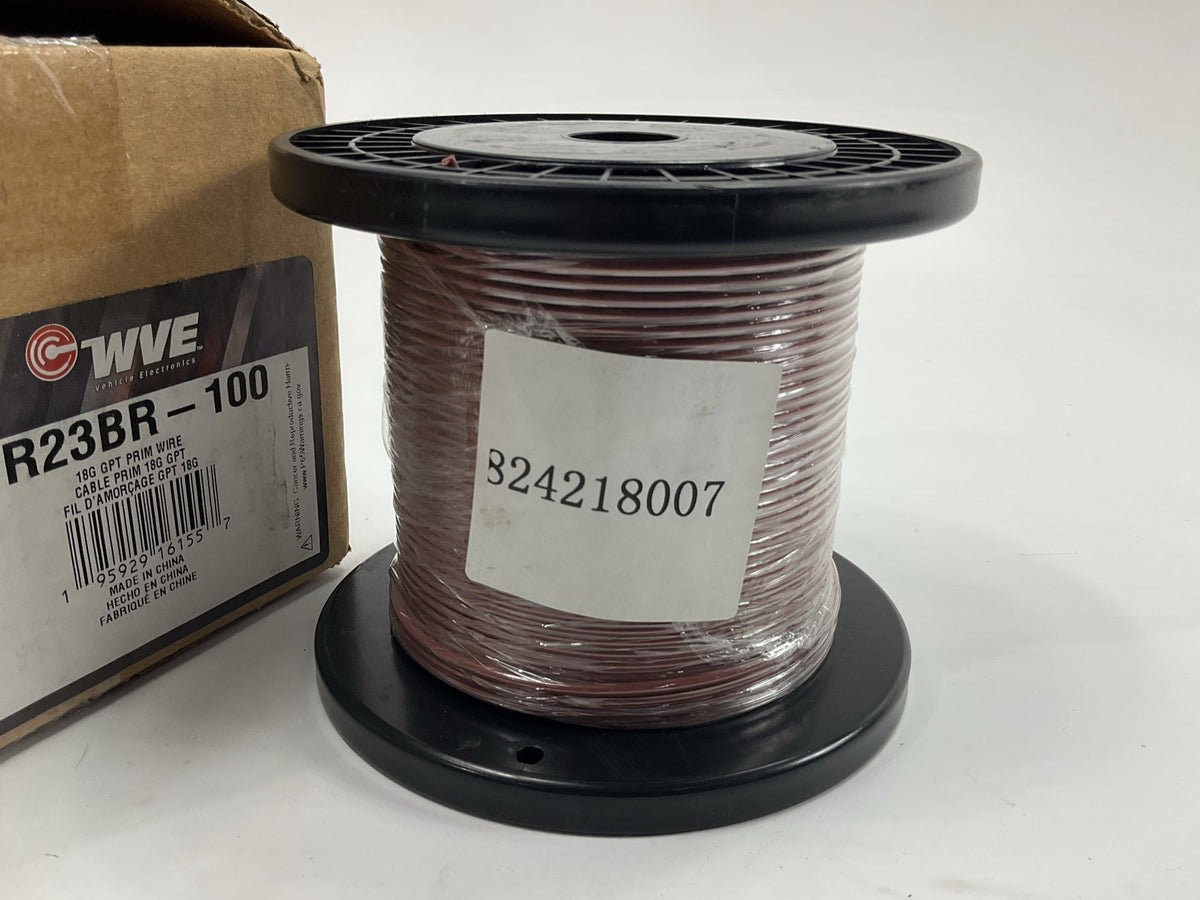 WVE WR23BR-100 - 8 Gauge Brown Primary Wire, 100 Feet