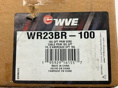 WVE WR23BR-100 - 8 Gauge Brown Primary Wire, 100 Feet
