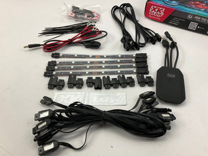 XK Glow - KS-MOTO - Standard Chrome App Controlled LED Light Kit For Motorcycle