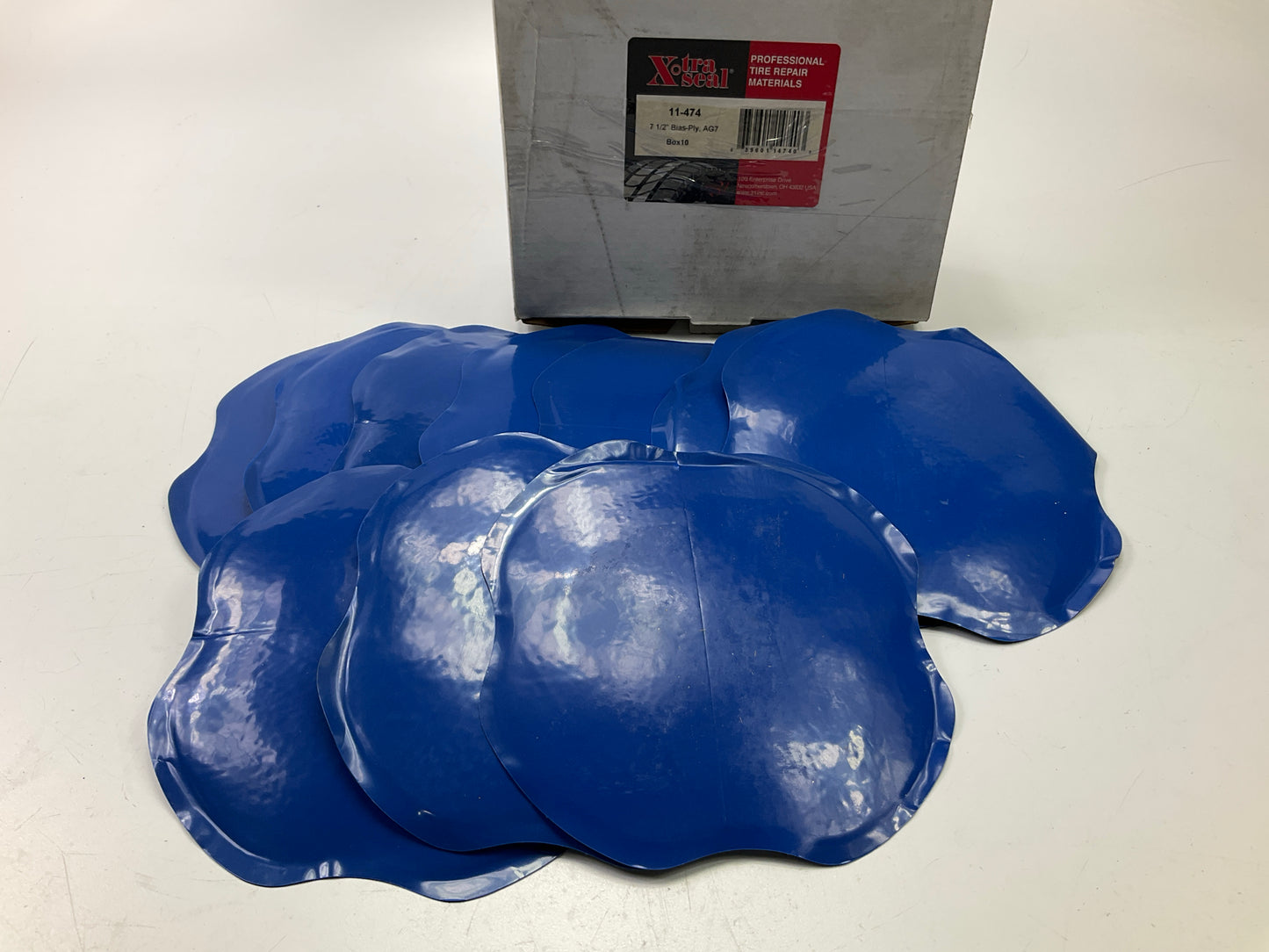 Xtra Seal AG7 Bias HEAVY DUTY Tire Patch, 4 Ply - 7-1/2'', Box Of 10 Patches