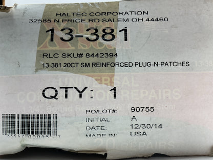 Xtra Seal 13-381 Universal Patch Plug Combination Tire Repair - (20) Patches