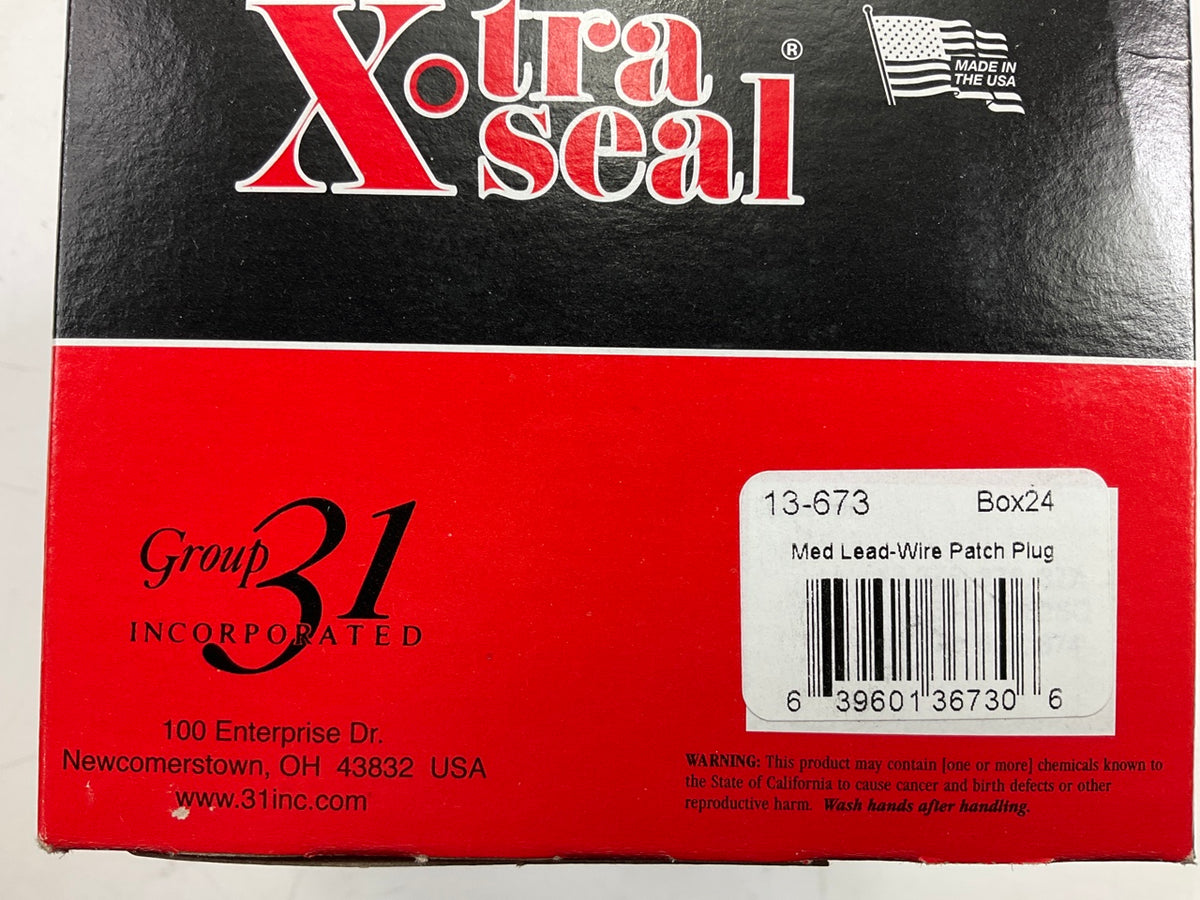 (24) X-tra Seal 13-673 Medium 2-1/8'' X 1/4'' Tire Patch Plug, Lead Wire