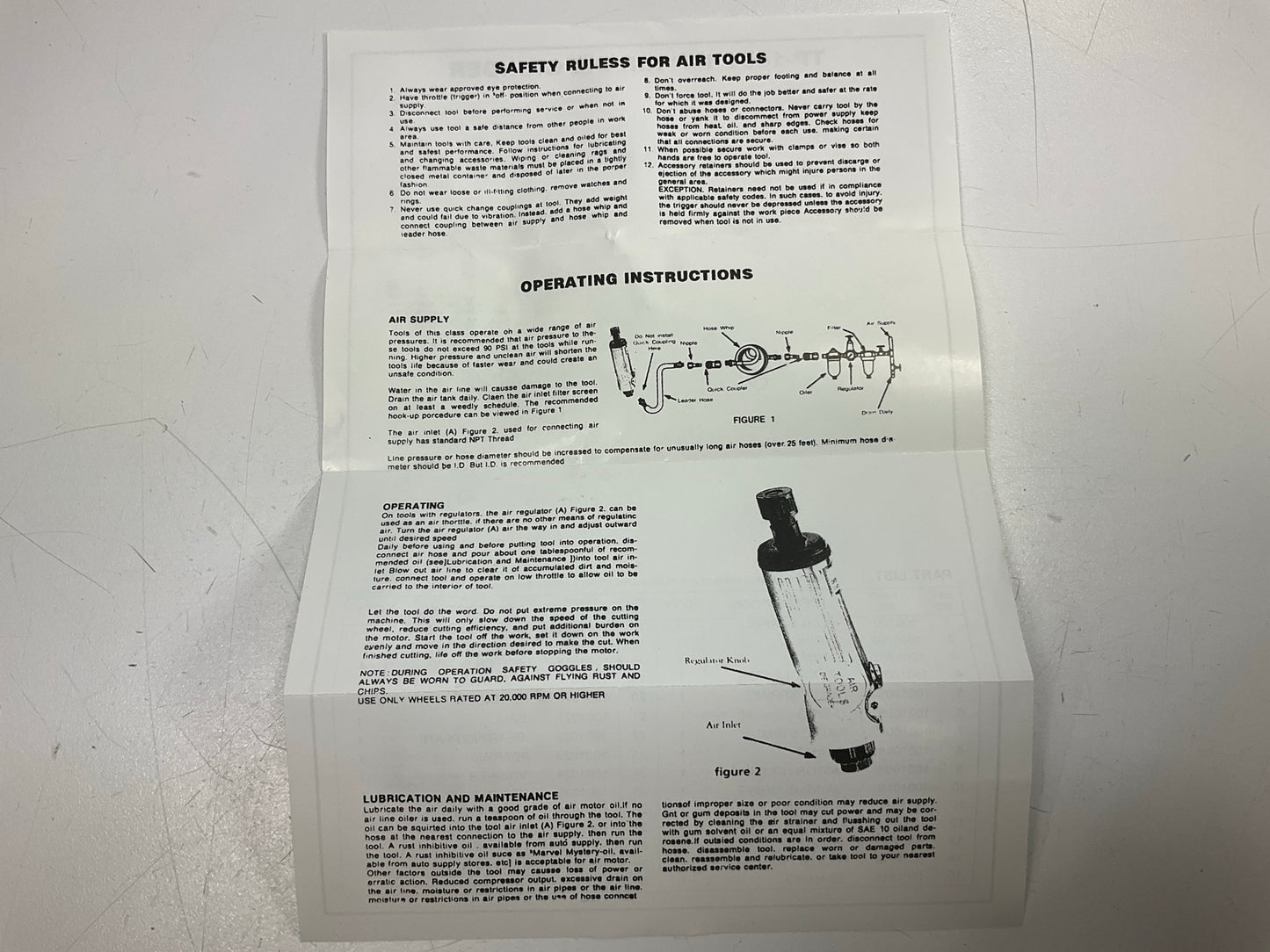 Xtra Seal 14-318 Mighty-Mite Variable Speed Buffer Kit 1/4'' Air Die Grinder