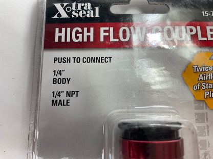 Xtra Seal 15-7171 1/4'' High Flow Coupler, 1/4'' NPT Male