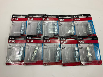 (10) X-tra Seal 3/8' X 1/4'' NPT Male Plug G Automotive Style Air Plug Coupler