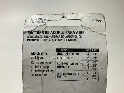 (10) Xtra Seal 15-7327 Type ''G'' Automotive 3/8'' Body 1/4'' NPT F Air Tool Coupler