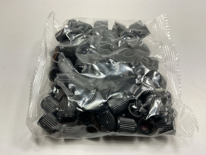 Bag Of 100 - Xtra Seal 17-492-1 Black Plastic Valve Cap With Silicone Seal