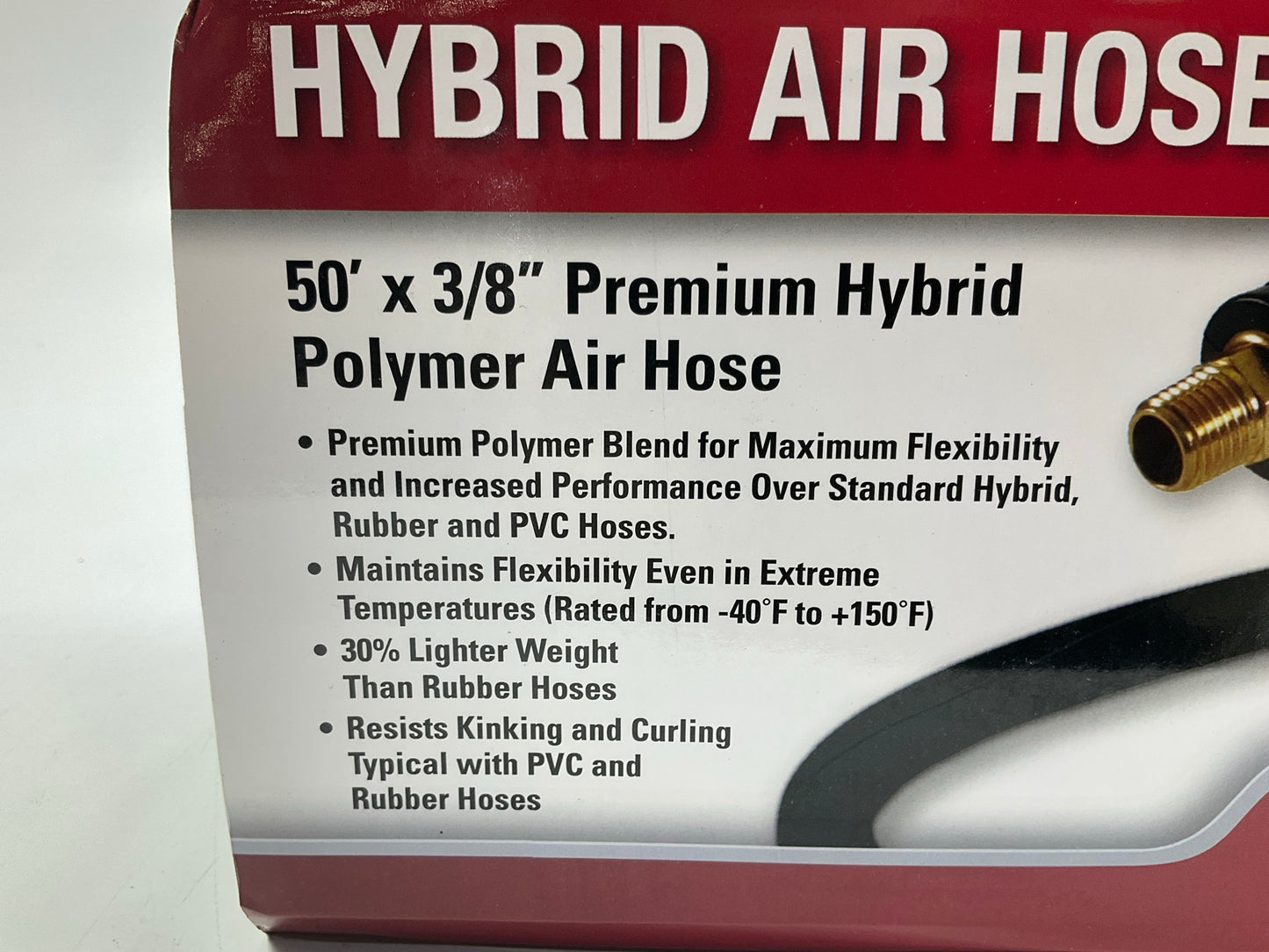 50 FEET - Xtra Seal 17-941 3/8'' Premium Hybrid Polymer Air Hose, 1/4'' NPT