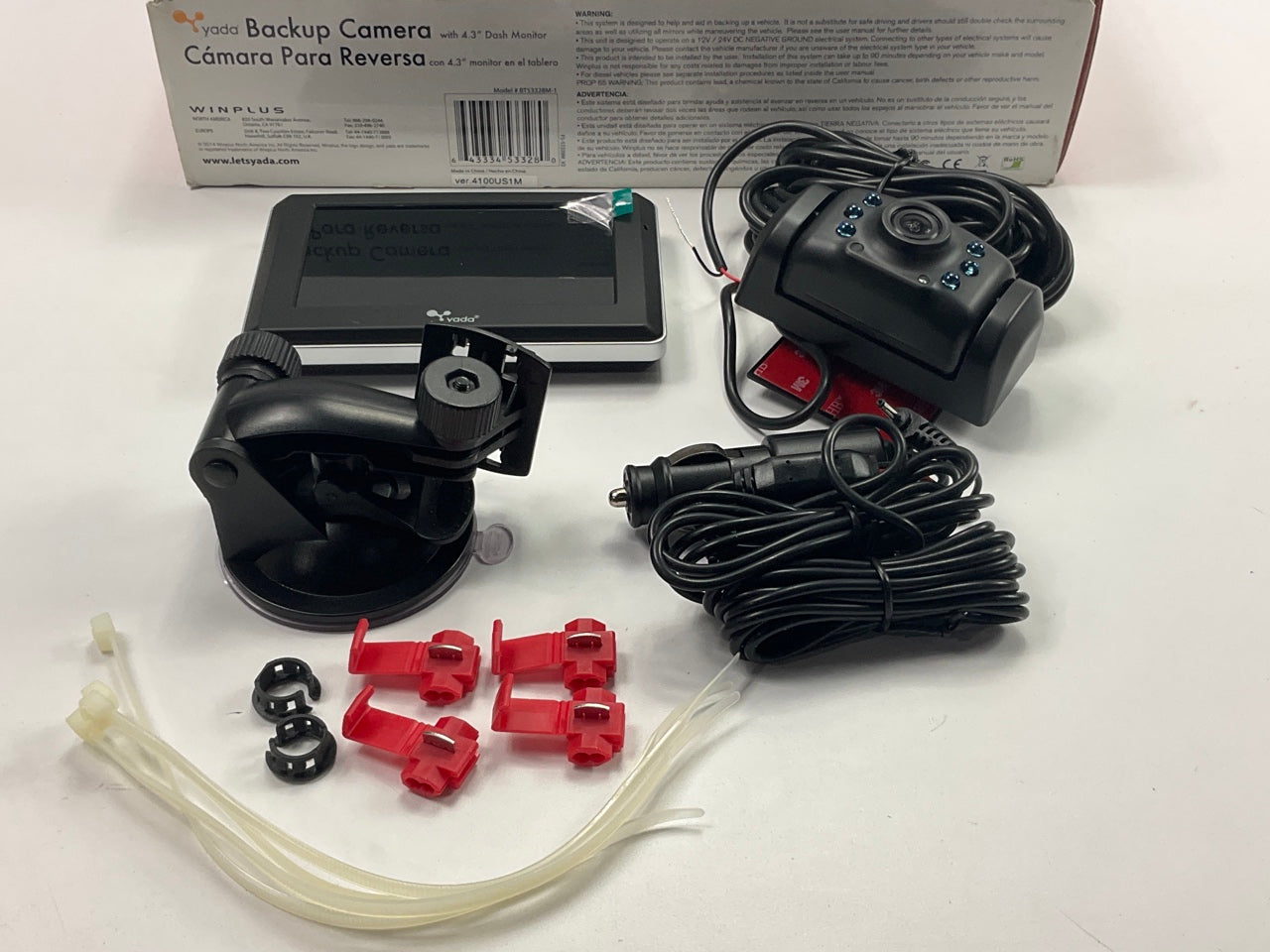 Yada BT53328M-1 Digital Wireless Backup Camera With 4.3'' Dash Monitor Display