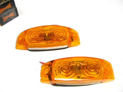 (2) Vintage Yankee 88A Amber  Double Bulls Eye Side Marker Lights