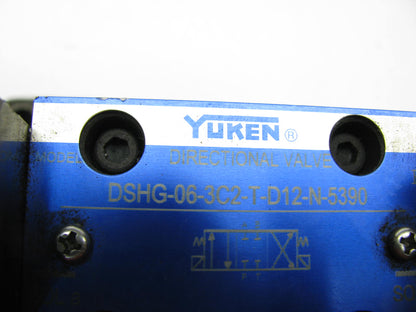 DAMAGED - YUKEN DSHG-06-3C60-E-D12-N-5390   DIRECTIONAL HYDRAULIC VALVE