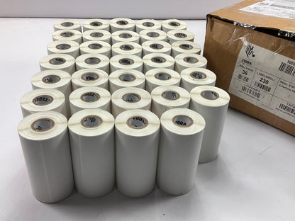 Zebra 10026372 Z-Perform 1000D 4'' X 2'' Direct Thermal Paper Labels - 34 Rolls