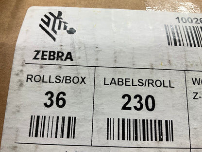 Zebra 10026372 Z-Perform 1000D 4'' X 2'' Direct Thermal Paper Labels - 34 Rolls