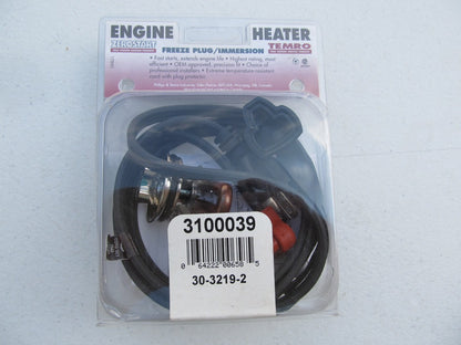 Zerostart 3100039 Engine Block Heater, Freeze Plug Diameter: 1-1/2'', 600 Watts