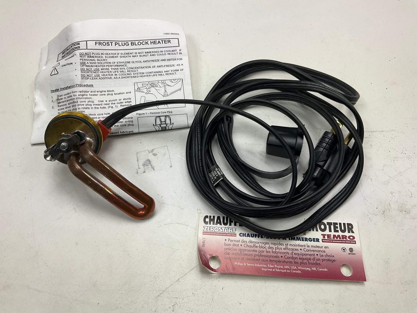 Zerostart 3100043 Engine Block Heater, 1000 Watt For 1983-1994 Ford Diesel