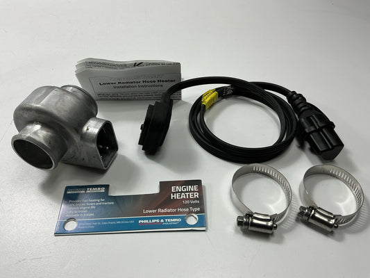 Zerostart 3200003 Engine Heater Lower Radiator Hose Type 1-1/2'', 600 Watts, 12V
