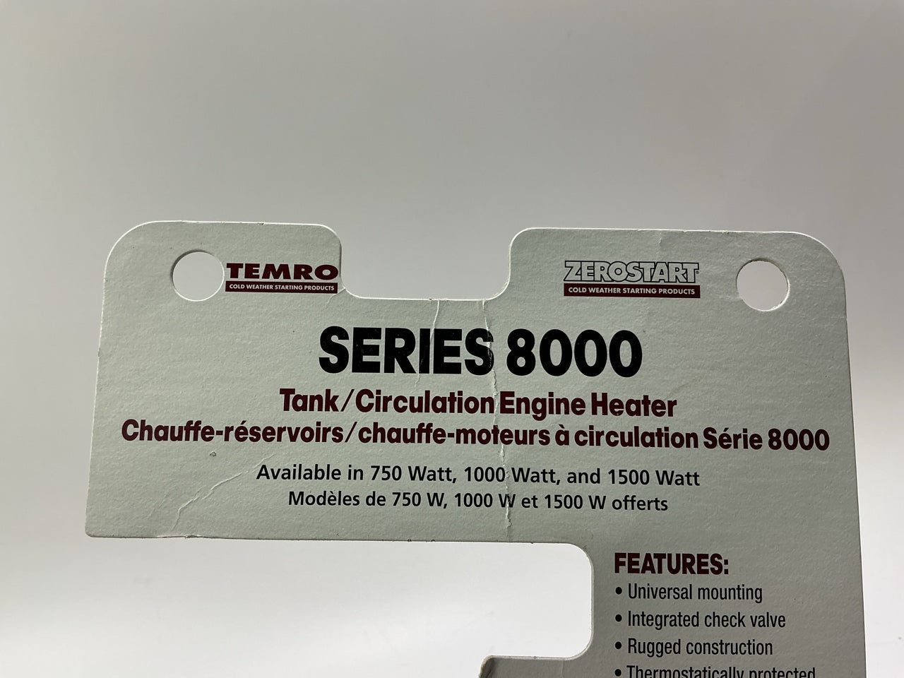 W/O HARDWARE Zerostart 3308003 8000 Circulation Heater, 1500 Watt, 5/8'' In & Out
