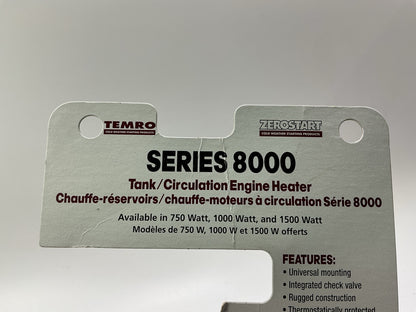 W/O HARDWARE Zerostart 3308003 8000 Circulation Heater, 1500 Watt, 5/8'' In & Out