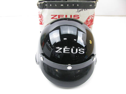NEW Zeus 504 Motorcyle Half Helmet Size M Medium Black DOT Safety Approved