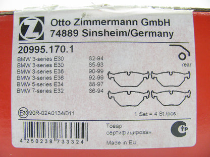 Zimmerman 20995.170.1 Rear Brake Pads