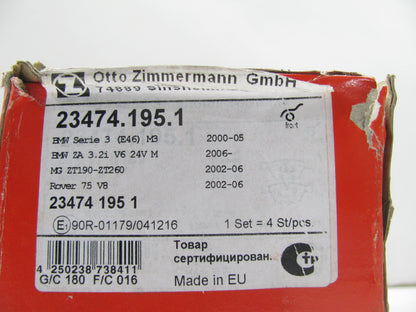 Zimmerman Germany 23474.195.1 Front Disc Brake Pad Set For 2006-2008 BMW Z4