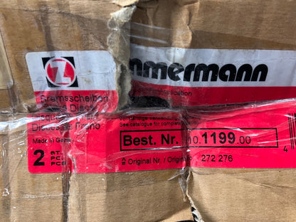 (2) Zimmerman 272276 Front Brake Rotors, Slight Surface Rust From Storage